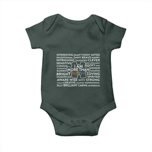 Autism Awareness Baby Onesie I Am More Than Autism Puzzle Piece TS11 Print Your Wear