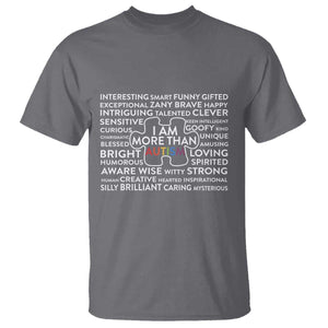 Autism Awareness T Shirt I Am More Than Autism Puzzle Piece TS11 Charcoal Print Your Wear