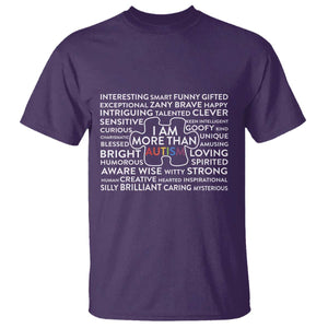 Autism Awareness T Shirt I Am More Than Autism Puzzle Piece TS11 Purple Print Your Wear
