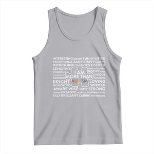 Autism Awareness Tank Top I Am More Than Autism Puzzle Piece TS11 Athletic Heather Print Your Wear