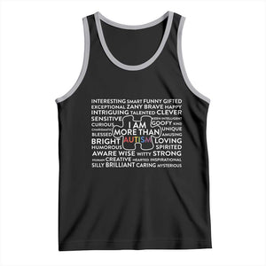 Autism Awareness Tank Top I Am More Than Autism Puzzle Piece TS11 Black Athletic Heather Print Your Wear
