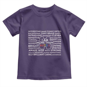 Autism Awareness Toddler T Shirt I Am More Than Autism Puzzle Piece TS11 Purple Print Your Wear