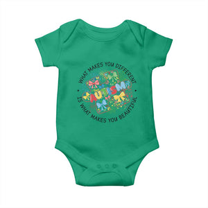 Funny Autism Awareness What Makes You Different Is What Makes You Beautiful Baby Onesie Coquette Puzzle TS11 Irish Green Print Your Wear