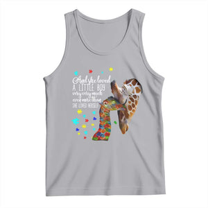 And She Loved A Little Boy Very Much Even More Than She Loved Herself Tank Top Autism Awareness Giraffes TS11 Athletic Heather Print Your Wear