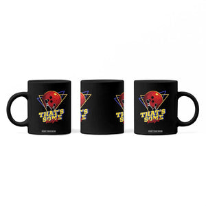 80s Bowling Coffee Mug That's Some Bowlshit Neon Retro Ball Pins Strike Spilt TS11 Print Your Wear