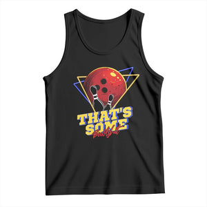 80s Bowling Tank Top That's Some Bowlshit Neon Retro Ball Pins Strike Spilt TS11 Black Print Your Wear