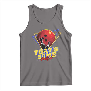 80s Bowling Tank Top That's Some Bowlshit Neon Retro Ball Pins Strike Spilt TS11 Deep Heather Print Your Wear