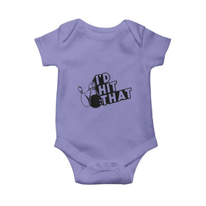 Funny Bowling Baby Onesie I'D Hit That Quote Bowling Pin Ball TS11 Violet Print Your Wear