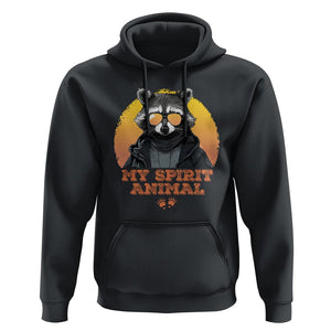 Funny Raccoon Hoodie My Spirit Animal Cute Trash Panda TS11 Black Print Your Wear