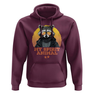 Funny Raccoon Hoodie My Spirit Animal Cute Trash Panda TS11 Maroon Print Your Wear