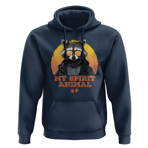 Funny Raccoon Hoodie My Spirit Animal Cute Trash Panda TS11 Navy Print Your Wear