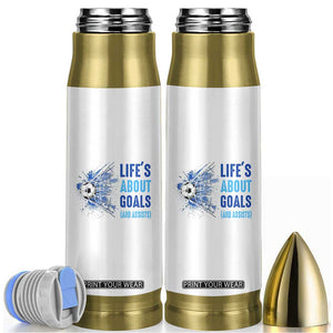 Soccer Lover Bullet Tumbler Life's About Goals And Assists Coach TS11 White Print Your Wear