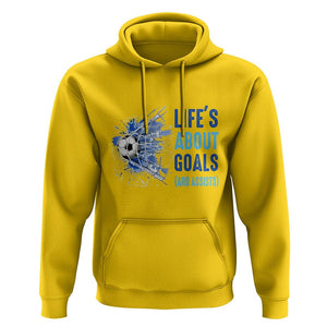 Soccer Lover Hoodie Life's About Goals And Assists Coach TS11 Daisy Print Your Wear