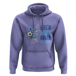 Soccer Lover Hoodie Life's About Goals And Assists Coach TS11 Violet Print Your Wear