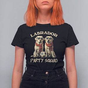 Labrador Retriever Dog T Shirt For Women Black Labrador Party Squad Love TS11 Black Print Your Wear