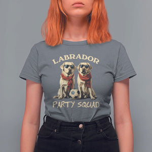 Labrador Retriever Dog T Shirt For Women Black Labrador Party Squad Love TS11 Charcoal Print Your Wear