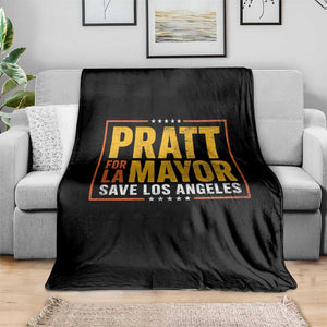 Pratt For Mayor Save Los Angeles Throw Blanket Spencer Supporter TS11 Print Your Wear