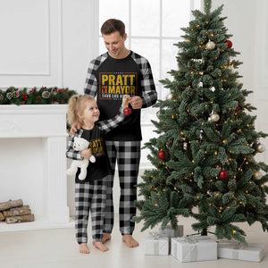 Pratt For Mayor Save Los Angeles Plaid Pajama Set Spencer Supporter TS11 White Plaid Print Your Wear