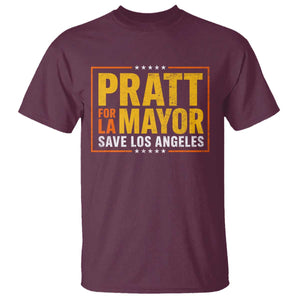Pratt For Mayor Save Los Angeles – Spencer Pratt Supporter T-Shirt TS11 Maroon Print Your Wear