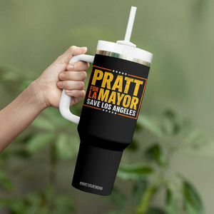 Pratt For Mayor Save Los Angeles Tumbler With Handle Spencer Supporter TS11 Print Your Wear