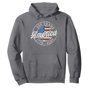 America 250 Years 1776 2026 Hoodie 250th Anniversary USA Vintage USA Flag TS11 Charcoal Print Your Wear