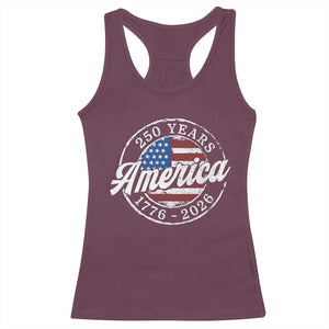 America 250 Years 1776 2026 Racerback Tank Top 250th Anniversary USA Vintage USA Flag