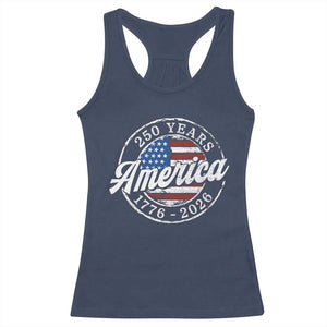 America 250 Years 1776 2026 Racerback Tank Top 250th Anniversary USA Vintage USA Flag