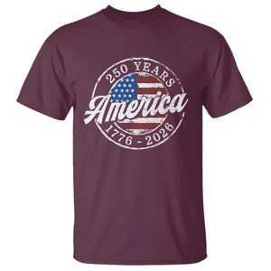 America 250 Years 1776 2026 T Shirt 250th Anniversary USA Vintage USA Flag