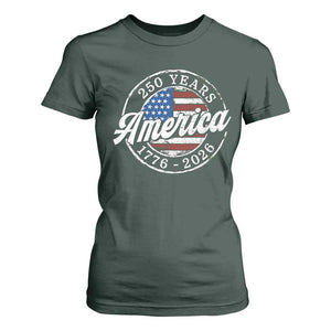 America 250 Years 1776 2026 T Shirt For Women 250th Anniversary USA Vintage USA Flag