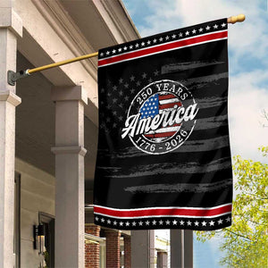 America 250 Years 1776 2026 Patriotic Garden Flag 250th Anniversary USA Vintage USA Flag TS11 Distressed Black Red Print Your Wear