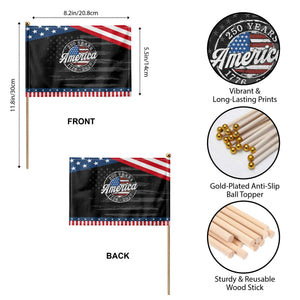 America 250 Years 1776 2026 Patriotic Handheld Flag 250th Anniversary USA Vintage USA Flag