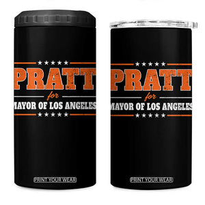 Pratt For Mayor Of Los Angeles 4 in 1 Can Cooler Tumbler LA Mayoral Election US Political TS11 One Size: 16 oz Black Print Your Wear