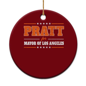 Pratt For Mayor Of Los Angeles Ceramic Ornament LA Mayoral Election US Political TS11 1pc Red Print Your Wear