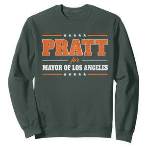 Pratt For Mayor Of Los Angeles Sweatshirt LA Mayoral Election US Political TS11 Dark Forest Green Print Your Wear