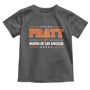 Pratt For Mayor Of Los Angeles Toddler T Shirt LA Mayoral Election US Political TS11 Dark Heather Print Your Wear