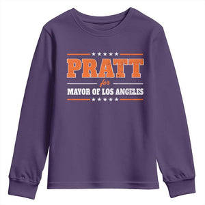 Pratt For Mayor Of Los Angeles Youth Sweatshirt LA Mayoral Election US Political TS11 Purple Print Your Wear