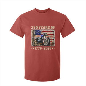 250 Years Of Freedom Motorcycle Patriotic Biker 1776 2026 T Shirt For Kid