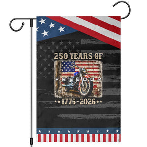 250 Years Of Freedom Motorcycle Patriotic Biker 1776 2026 Patriotic Garden Flag