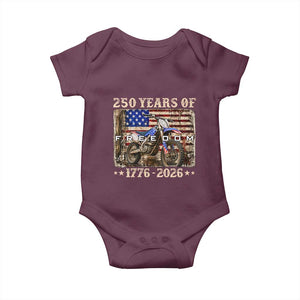 250 Years Of Freedom Dirt Bike Motocross 1776 2026 Baby Onesie