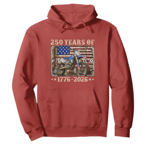 250 Years Of Freedom Dirt Bike Motocross 1776 2026 Hoodie