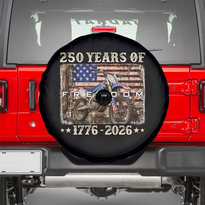 250 Years Of Freedom Dirt Bike Motocross 1776 2026 Spare Tire Cover TS11 Black Print Your Wear