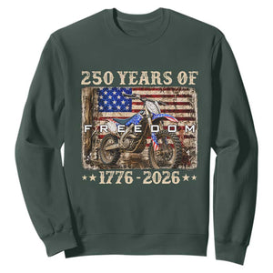 250 Years Of Freedom Dirt Bike Motocross 1776 2026 Sweatshirt