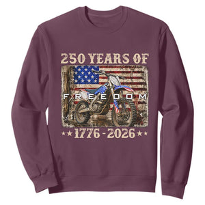 250 Years Of Freedom Dirt Bike Motocross 1776 2026 Sweatshirt