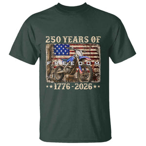 250 Years Of Freedom Dirt Bike Motocross 1776 2026 T Shirt