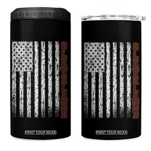 Cleveland Ohio State Pride Vintage American Flag 4 in 1 Can Cooler Tumbler Vintage American Flag Ohio State Pride TS11 One Size: 16 oz Black Print Your Wear