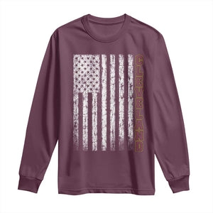 Cleveland Ohio State Pride Vintage American Flag Long Sleeve Shirt Vintage American Flag Ohio State Pride TS11 Maroon Print Your Wear