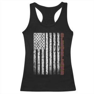 Cleveland Ohio State Pride Vintage American Flag Racerback Tank Top Vintage American Flag Ohio State Pride TS11 Black Print Your Wear