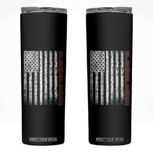 Cleveland Ohio State Pride Vintage American Flag Skinny Tumbler Vintage American Flag Ohio State Pride TS11 Black Print Your Wear