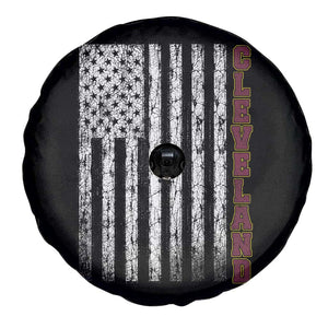 Cleveland Ohio State Pride Vintage American Flag Spare Tire Cover Vintage American Flag Ohio State Pride TS11 Print Your Wear