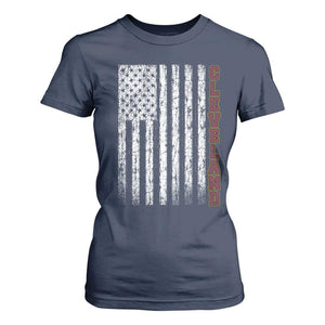 Cleveland Ohio State Pride Vintage American Flag T Shirt For Women Vintage American Flag Ohio State Pride TS11 Navy Print Your Wear